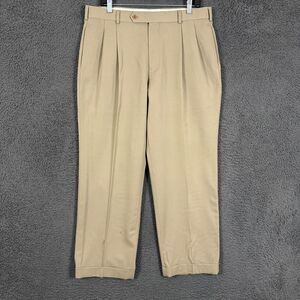 Brooks Brothers Pants Mens 35x30 Beige Tan Madison Fit Dress Slacks Wool Formal